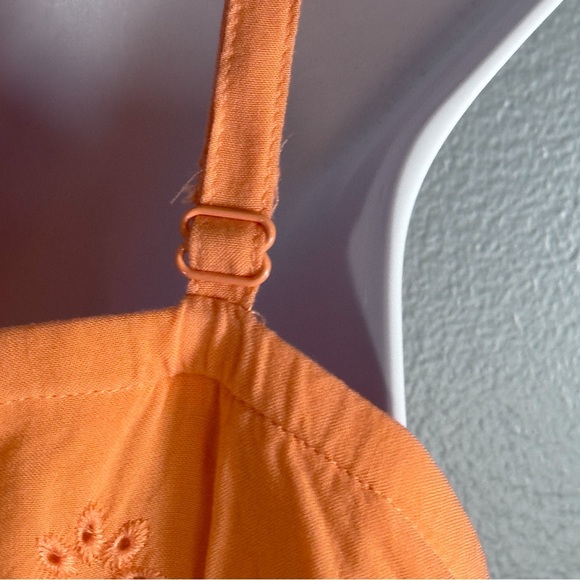 Torrid 3X Peach Eyelet Embroidered Peplum Tank | Adjustable Straps Boho Summer - Picture 8 of 13